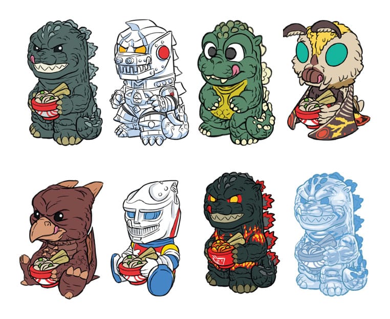 Godzilla + Rokimoto Blind Box Figures 10 cm Display (12) Mini-figures