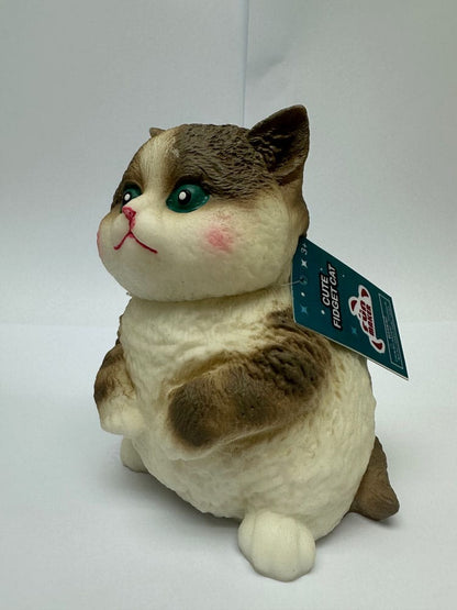 Fun Maker Squishy Fidget Toy Dark Brown Cat 11 cm