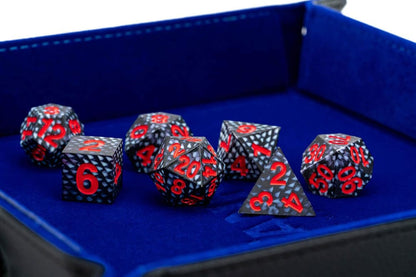Dragon Storm Sharp Edge Silicone Dice Set Black Dragon Scales (7)