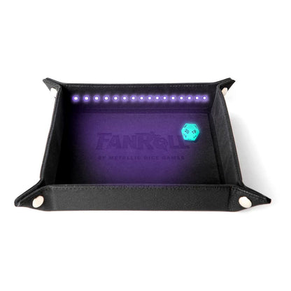 FanRoll Shadowlight Folding Blacklight Dice Tray Black