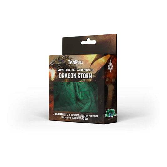 Dragon Storm Dice bag with compartments Green Dragon Scales