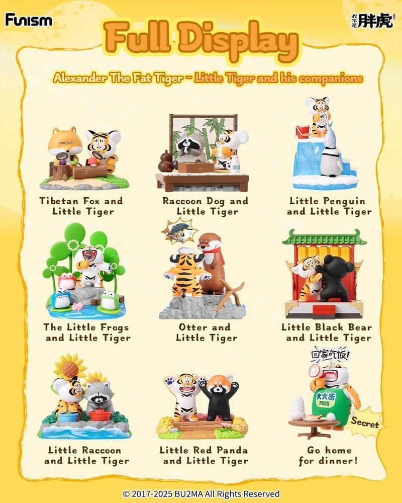 Alexander The Fat TigerBlind Box Mini Figures Little Tiger and his companions Display (8)