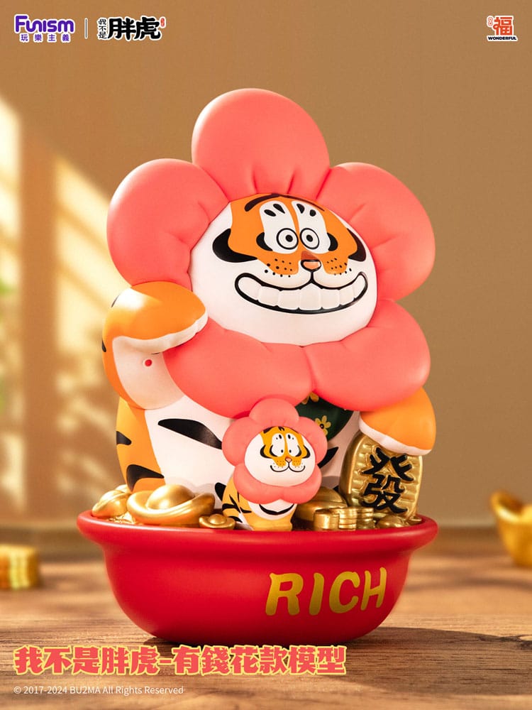 I Am Not Fat Tiger Statue 1/7 Alexander the Tiger Rich Flower 20 cm Statues