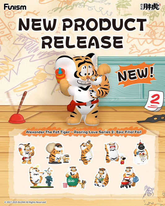 Alexander The Fat Tiger Mini Figures Roaring Love Series 2: Epic Filial Fabil7 cm Display (8) Mini-figures