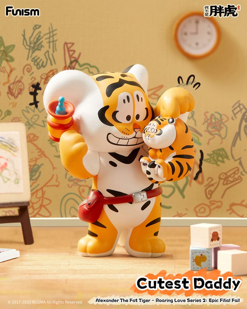 Alexander The Fat Tiger Mini Figures Roaring Love Series 2: Epic Filial Fabil7 cm Display (8) Mini-figures