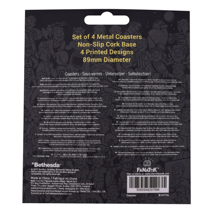 Fallout Coaster 4-Pack Metal Drinks