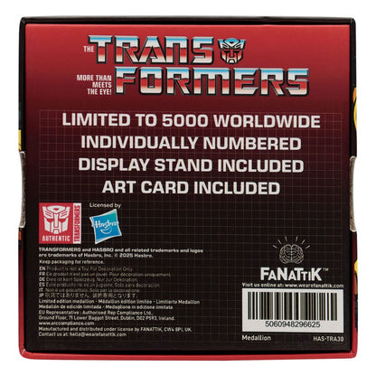 Transformers Generation 1 Medallion Bumblebee Limited Edition