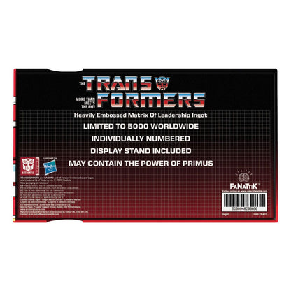 Transformers Replica Matrix of Leadership Metal Limited Edition 14 cm