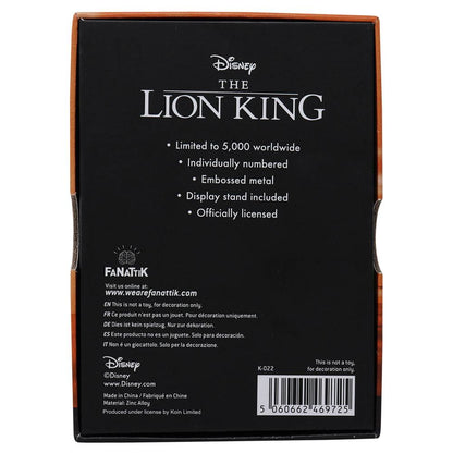 The Lion King Ingot Limited Edition Coins