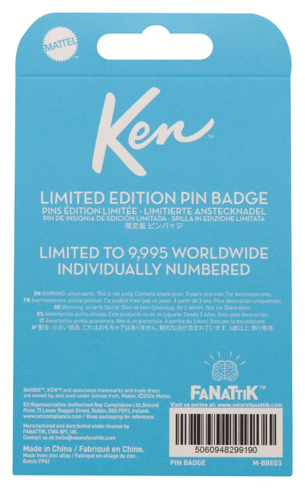 Barbie Pin Badge Ken Limited Edition