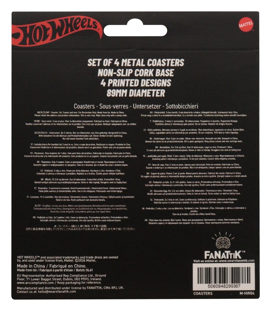 Hot Wheels Coaster 4-Pack