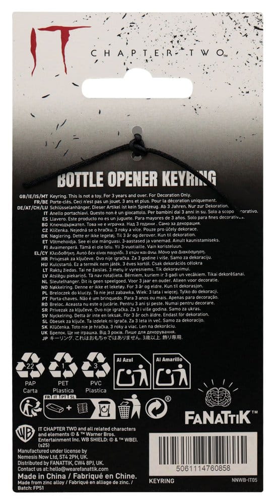 It Chapter Two Bottle Opener Pennywise Keyring