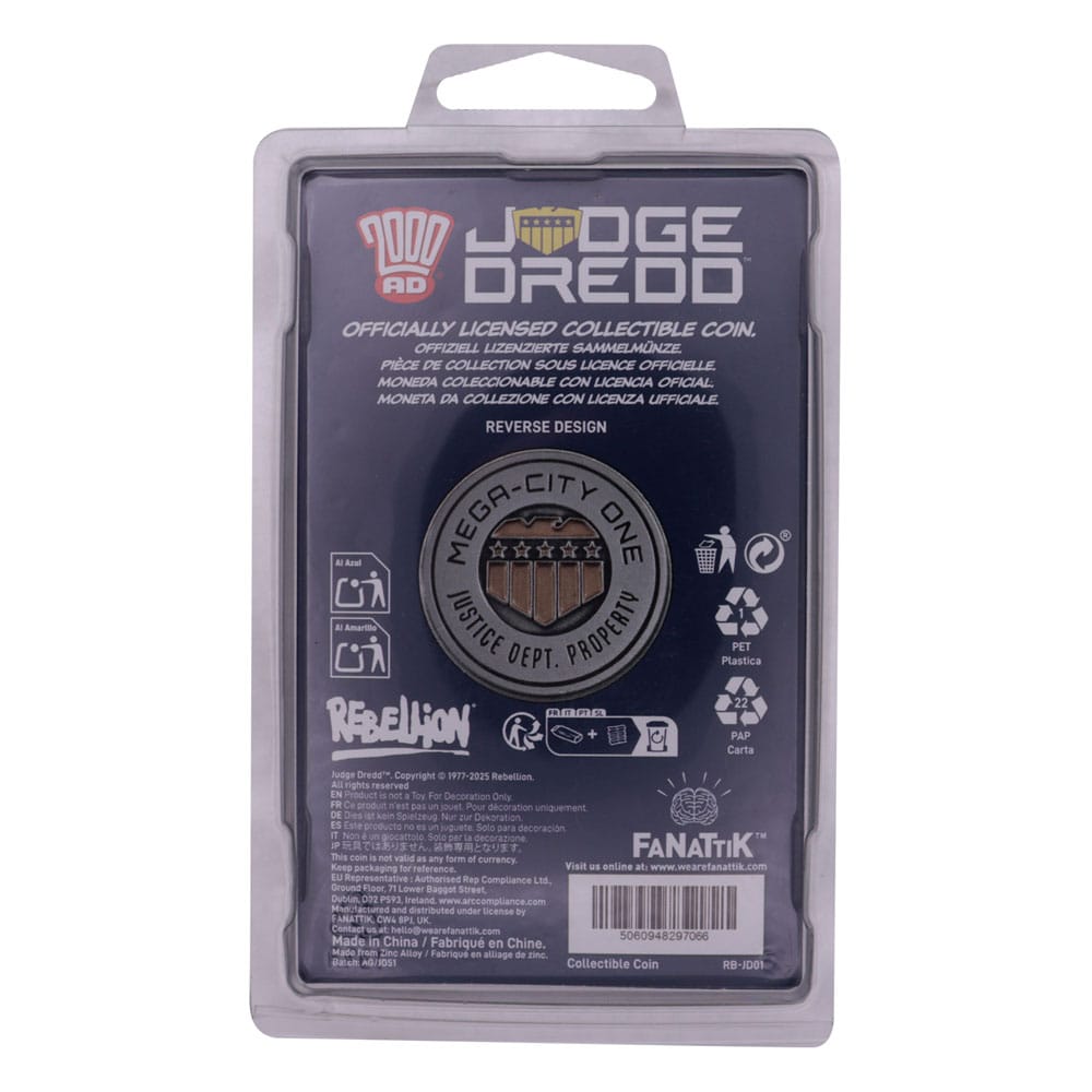 2000 AD Collectable Coin Judge Dredd Mega-City One Limited Edition