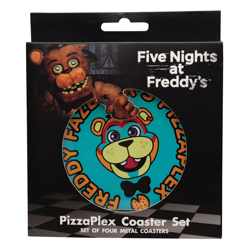 Five Nights at Freddy’s Coaster 4-Pack Printed Drinks Glasses & Coasters