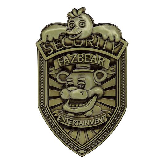 Five Nights at Freddy´s Replica Security Badge Antique Brass Edition