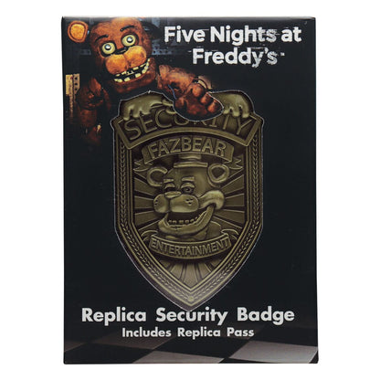 Five Nights at Freddy´s Replica Security Badge Antique Brass Edition
