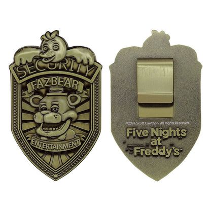 Five Nights at Freddy´s Replica Security Badge Antique Brass Edition