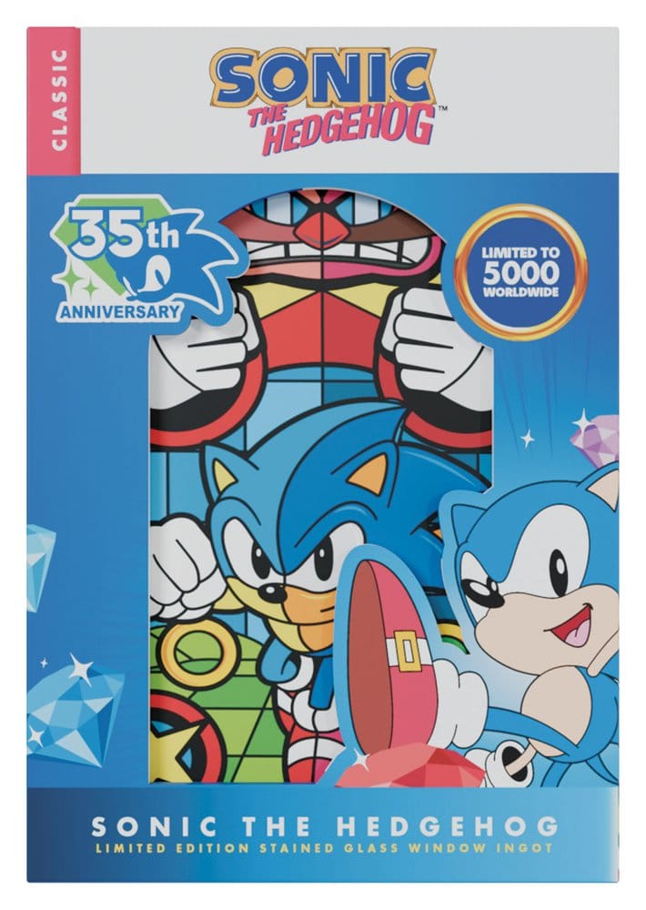 Sonic The Hedgehog Ingot Stained Glass Window Style 60 cm