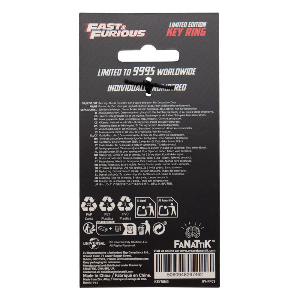 Fast & Furious Keychain You Ride You Fight Limited Edition