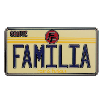 Fast & Furious Pin Badge Familia License Plate