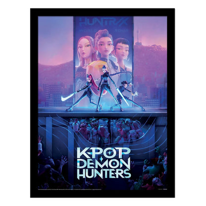 KPop Demon Hunters Collector Print Framed Poster Movie Key Art