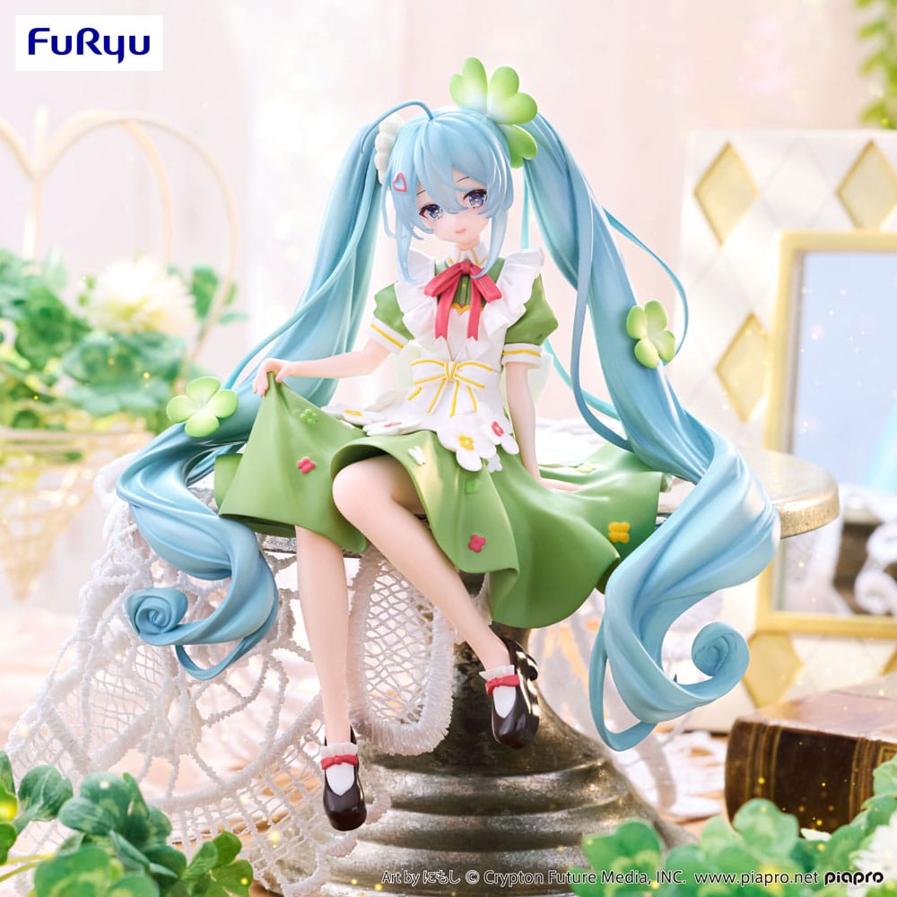Hatsune Miku Noodle Stopper PVC Statue Flower Fairy Clover 15 cm Statues