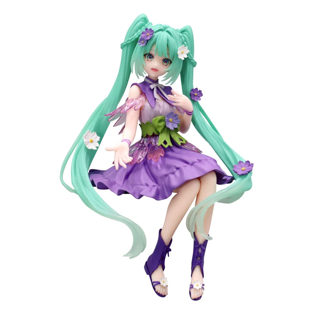 Hatsune Miku Noodle Stopper PVC Statue Flower Fairy Cosmos Purple Color Ver. 14 cm Statues