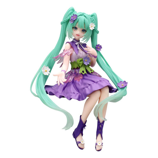 Hatsune Miku Noodle Stopper PVC Statue Flower Fairy Cosmos Purple Color Ver. 14 cm Statues