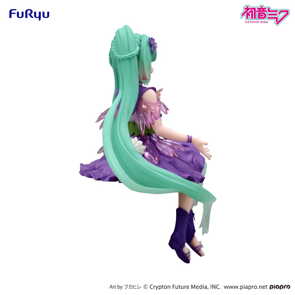 Hatsune Miku Noodle Stopper PVC Statue Flower Fairy Cosmos Purple Color Ver. 14 cm Statues