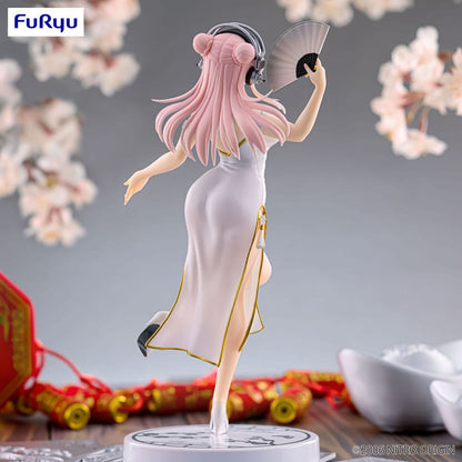 Super Sonico Trio-Try-iT PVC Statue White China Dress Ver. 21 cm