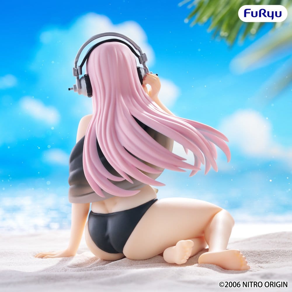 Super Sonico Noodle Stopper PVC Statue Super Sonico Swimsuit Black Color Ver. 10 cm