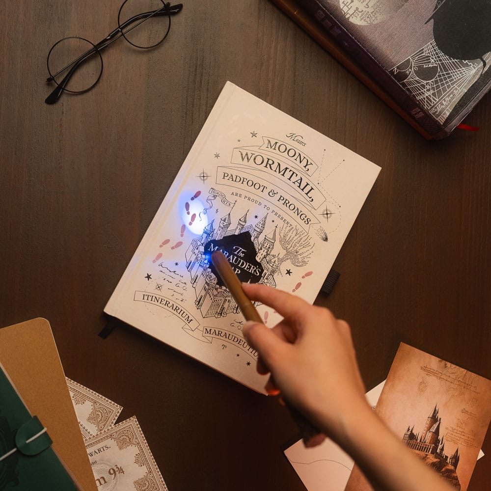 Harry Potter Premium Notebook A5 with Light Marauder's Map