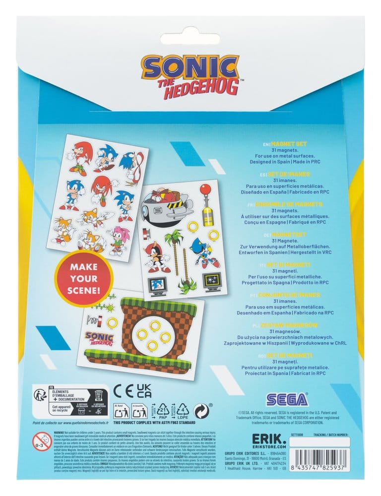 Sonic Die-Cut Magnet Set