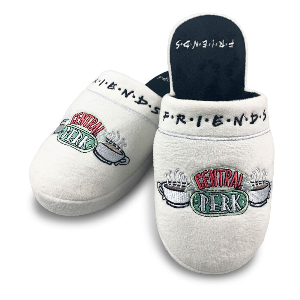 Friends Slippers Logo Central Perk White EU 5 - 7 Footwear