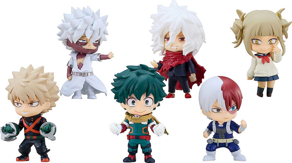 My Hero Academia Nendoroid Surprise Minifigures 7 cm Heroes vs Villains Display (6) Action figures