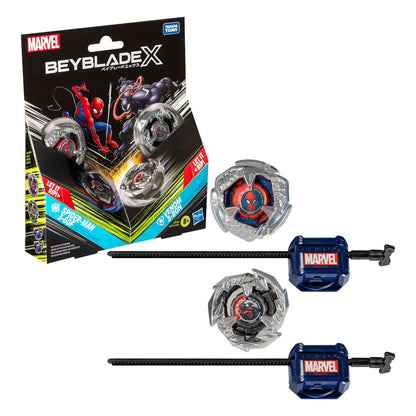 Beyblade X Marvel Collab Spider-Man 3-60F vs. Venom 3-80N