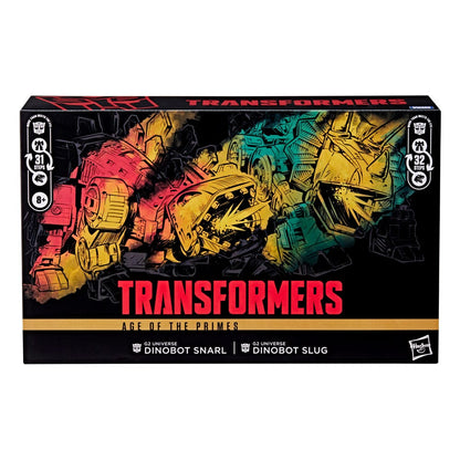 Transformers Age of the Primes Leader Class Action Figure G2 Universe Dinobots Snarl & Slug 19 cm