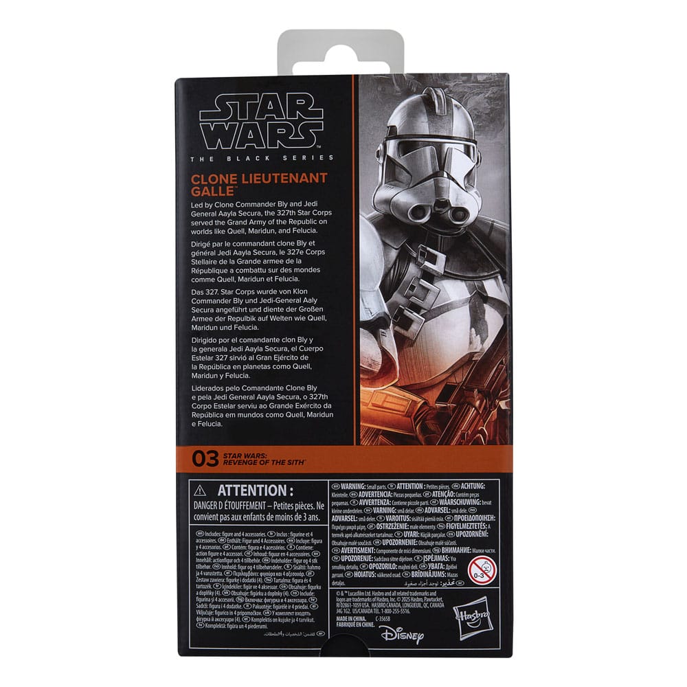 Star Wars Episode III Black Series Action Figure Clone Lieutenant Galle 15 cm
