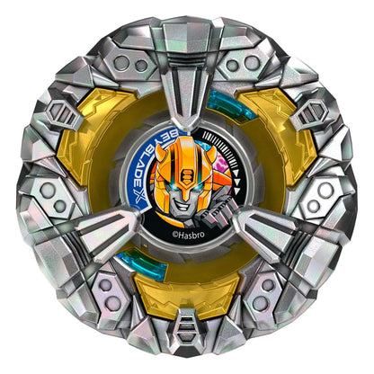 Beyblade X and Transformers Collab Bumblebee 3-60GP vs. Shockwave 5-80O