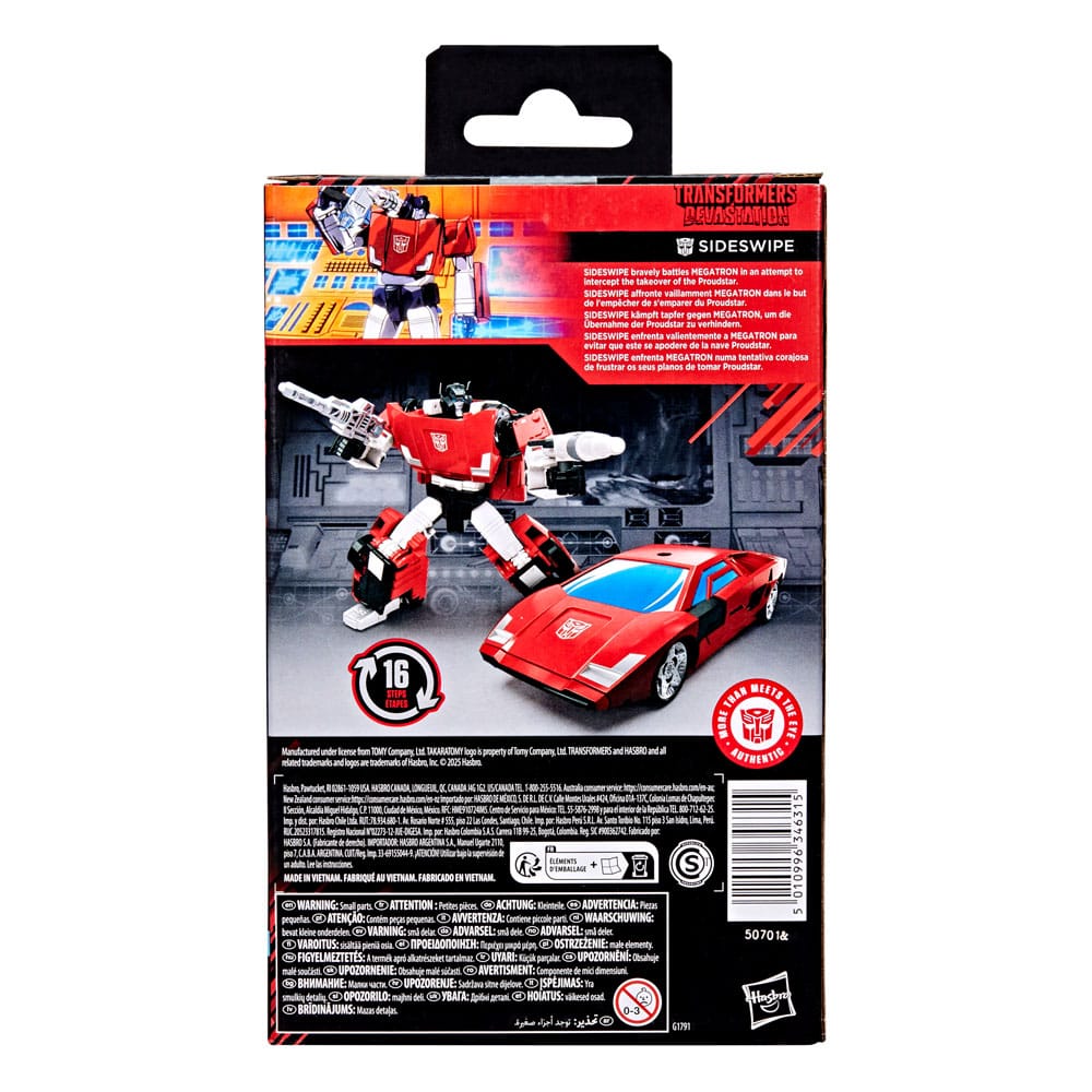Transformers: Devastation Studio Series Deluxe Class Action Figure Sideswipe 11 cm