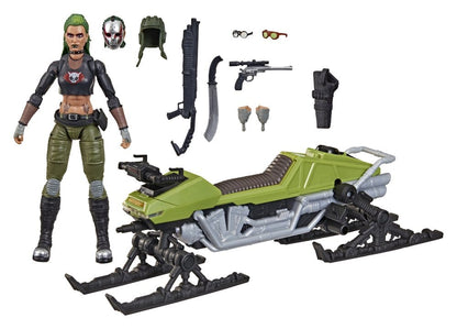 G.I. Joe Classified Series Action Figure and Vehicle Set #194 Zanya and Dreadnok Chameleon (Swamp Skier) 15 cm