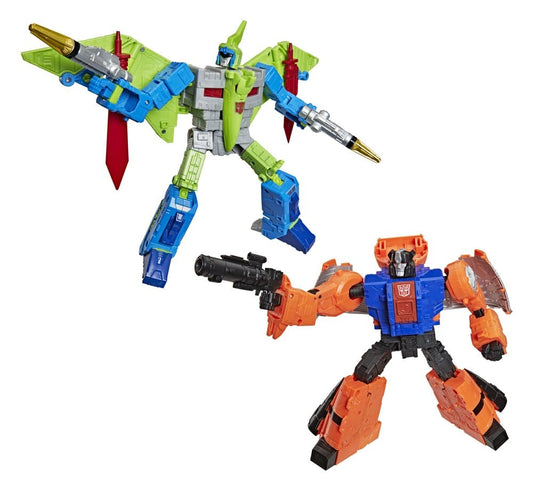 Transformers Age of the Primes Leader Class Action Figure 2-Pack G2 G2 Dinobot Swoop &amp; G2 Dinobot Sludge 19 cm