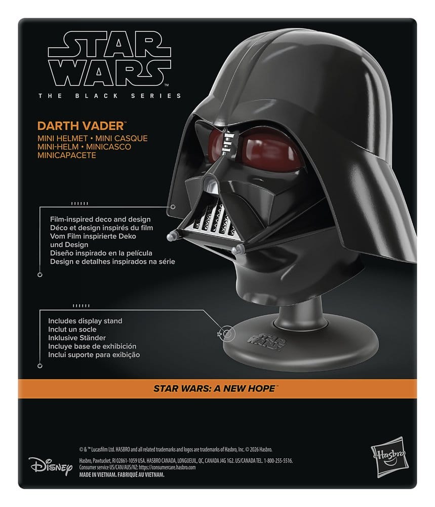 Star Wars Episode IV Black Series Mini Helmet Darth Vader 15 cm