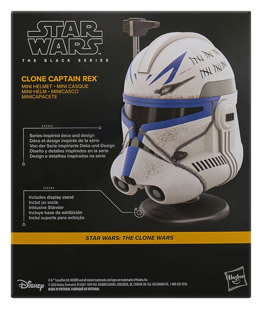 Star Wars: The Clone Wars Black Series Mini Helmet Clone Captain Rex 15 cm