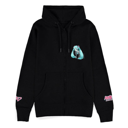Hatsune Miku Zipper Hoodie Black Size XXL Sweaters