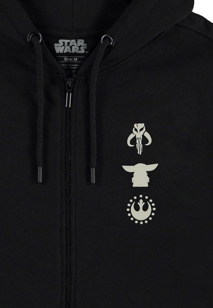 Star Wars: The Mandalorian & Grogu Zipper Hoodie Mythosaur skull Size XXL
