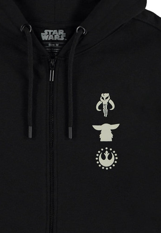 Star Wars: The Mandalorian & Grogu Zipper Hoodie Mythosaur skull Size XXL