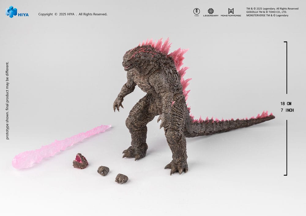 Godzilla x Kong The New Empire Exquisite Basic Action Figure Heat Ray Godzilla Evolved Ver. 18 cm