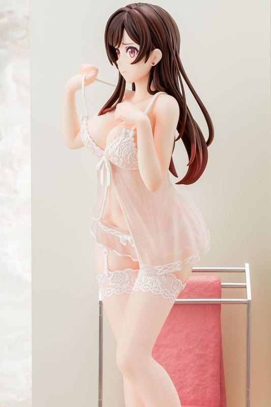 Rent-A-Girlfriend PVC Statue 1/6 Chizuru Mizuhara See-through lingerie figure angel white Ver. 23 cm