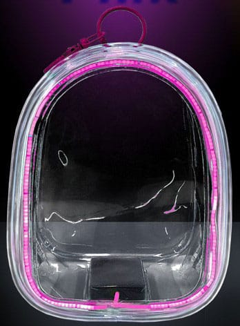 HaloPop Crystal Clear Display Bag LED Glow Lighting (Pink) 18 cm Assortment (6) Boxes & Pouches